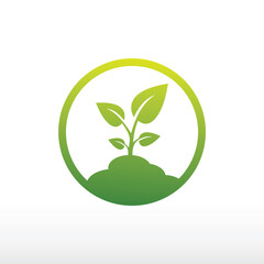 plant logo design template vector illustration