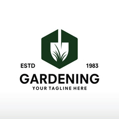gardening logo design template vector illustration
