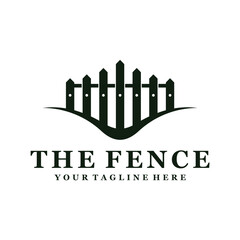 fence vintage logo vector icon illustration