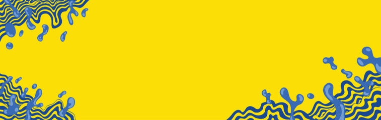 Modern yellow background with stripes. hand draw vector abstract background hipster futuristic graphic, texture design, bright poster, banner yellow and blue.