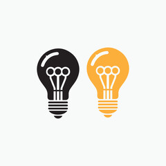 Minimalist light bulb icon