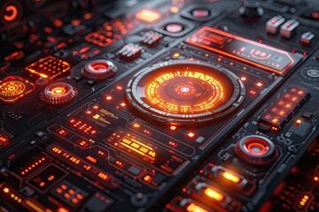 Obraz premium 3D laser wireframe vector art of a high-tech generative AI system