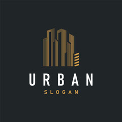 Building Real Estate Apartment Construction Logo, Elegant Premium Rustic Monogram Vector Design