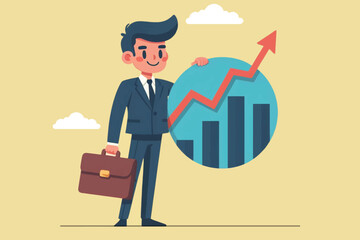 professional person with graph