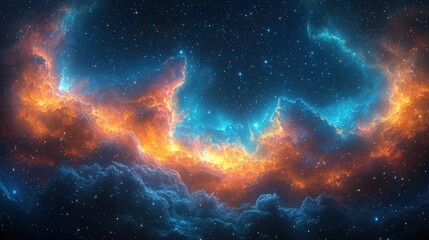 Fototapeta premium Cosmic Nebula with Stars and Galaxies