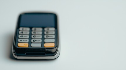 Obraz premium Close-Up of a Modern Payment Terminal for Secure Digital Transactions in Retail and Business Environments