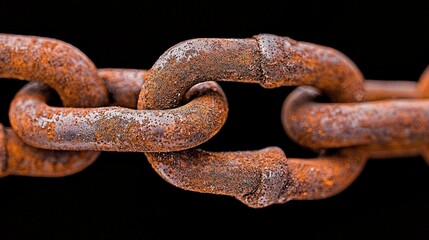 Fototapeta premium Rusty Chain Link Macro Close Up