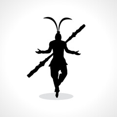 Naklejka premium A collection of Wukong silhouettes in motion