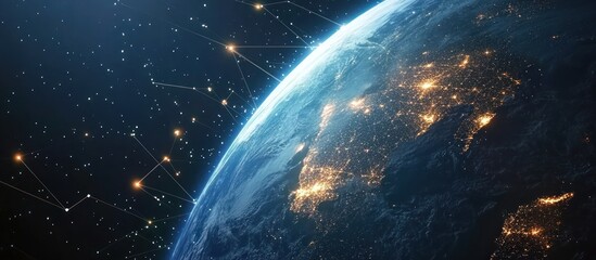 Obraz premium Global Connection and Network