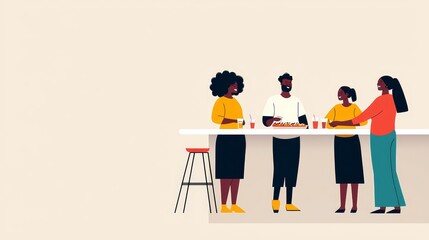 Happy Middle Class Family Enjoying Quality Time Together in Modern Home Environment