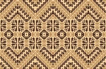 Fabric Design Geometric Ethnic Pattern Designfolk Embroidery, Aztec Geometric Ornament Print. Design for Carpet, Wallpaper, Clothing, Wrapping, Fabric