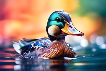 duck on the water