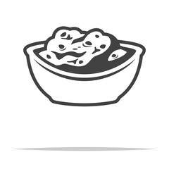 Cookie dough icon transparent vector isolated