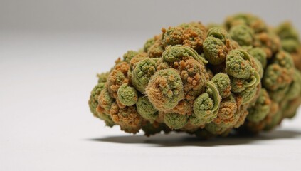 Fototapeta premium Prominent display showcasing uplifting cannabis strain (Marijuana Bud - Uplifting)