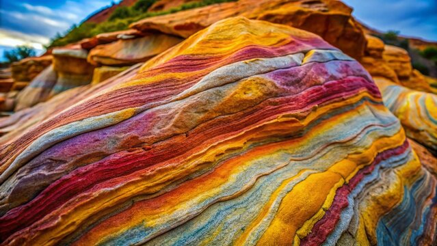 Close-Up of Claystone Sedimentary Rock Revealing Unique Textures and Natural Patterns in Detail