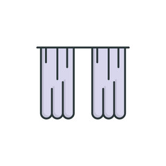 Curtain icon vector design templates simple and modern