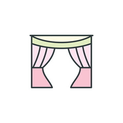 Curtain icon vector design templates simple and modern