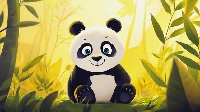 panda in the grass