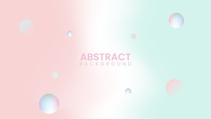 Abstract background with three tone colors and 3d circles lines illustration on holographic background