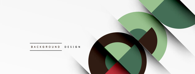 Modern geometrical abstract background - circles. Business or technology presentation design