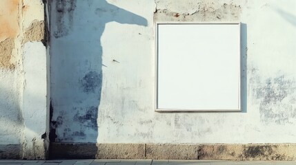 Blank Frame on Weathered Wall