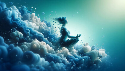 abstract aquatic spiritual meditation