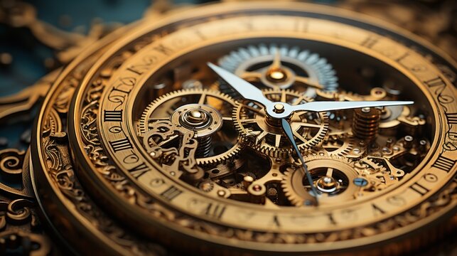 Close-up of a Skeletonized Watch with Intricate Gears