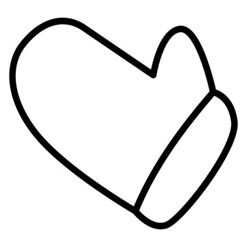 recommend clip art: Winter Glove Outline