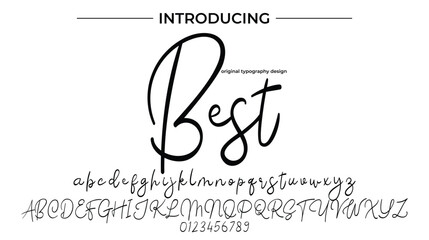 Best Font Stylish brush painted an uppercase vector letters, alphabet, typeface