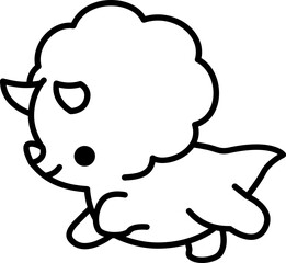 baby dinosaur outline