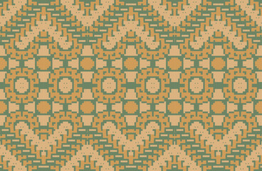 Sarong Geometrical Patternfolk Embroidery, Aztec Geometric Ornament Print. Design for Carpet, Wallpaper, Clothing, Wrapping, Fabric