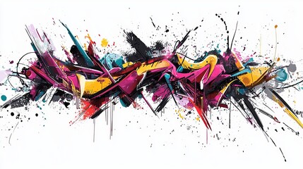 2D artistic design of '2025', rendered in a graffiti-inspired style