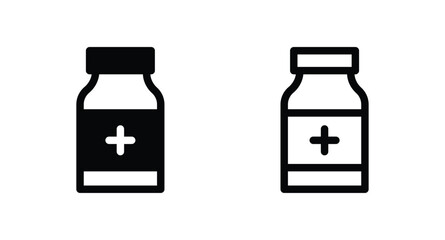 Medicine Bottle icon vector for web