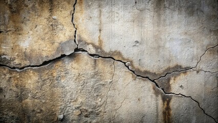Obraz premium Cracked concrete wall background, street, urban, texture, weathered, grunge, abstract, facade, rough, aged, decay
