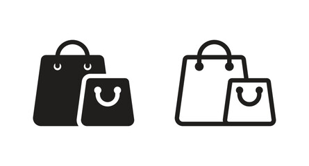 Shopping bag icon vector for web