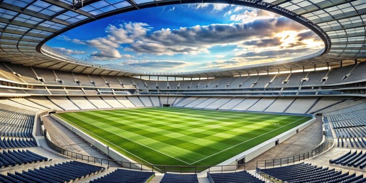 Iconic French stadium hosting major sporting events, Stade de France, Paris, France, football, rugby, concerts, architecture