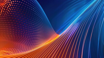 Abstract 3d rendering background with futuristic lines AI generated image