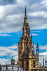 Obraz premium Central Tower Houses of Parliament Westminster London England