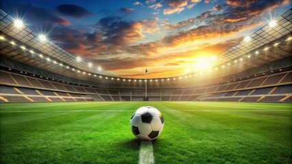 Football match on lush green grass field, football, soccer, sports, competition, players, team, game, match, stadium, goal