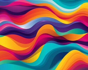 Obraz premium Abstract colorful wavy background with vibrant hues and dynamic movement. Perfect for modern design projects.