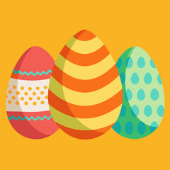 set of easter eggs