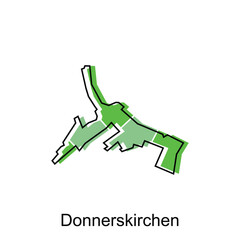 Map City of Donnerskirchen - location on Austria Country vector with outline style, logotype element for template