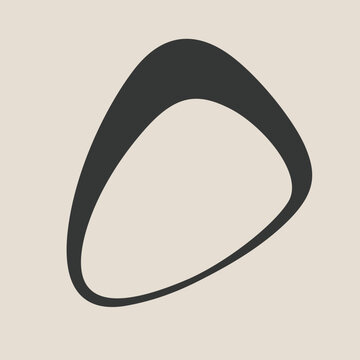 contemporary logo oval o shape