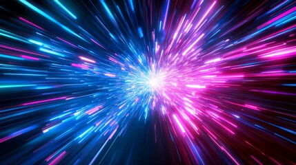 Naklejka premium Abstract digital art piece that appears to be 3D glowing ray