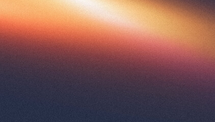 Abstract grainy gradient background orange retro noise texture banner poster backdrop design. Colorful grainy gradient texture backdrop design
