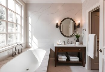 stylish beautiful bathroom interior with glass shower window modern bathroom interior with bathroom 