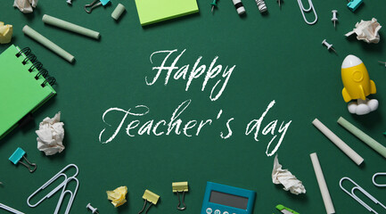 The inscription on the green school board: 