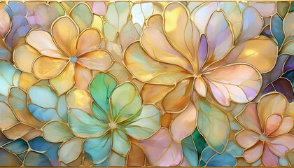 floral, golden, stained, glass, pattern, luxury, elegance, background, design, flower, art, abstract, warm, decorative, texture, vintage, soft, elegant, gold, retro, leaves, ornate, decoration, luxury