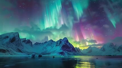 オーロラの見える風景　AI