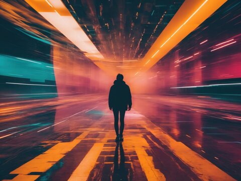 Retro Style Warped Glitchy Effect background